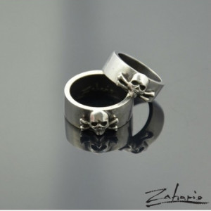 Obrączki Czaszka Srebro Komplet Zahario
