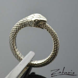 Pierścień Wąż Uroboros Srebro Zahario
