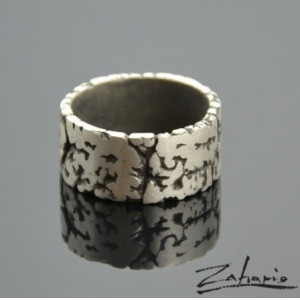 Pierścień Stara Obrączka Srebro Zahario