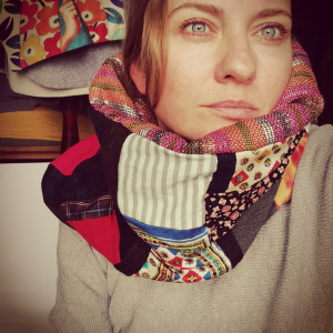 Komin patchworkowy na podszewce