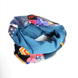 Komin patchworkowy  kolorowy folkowy