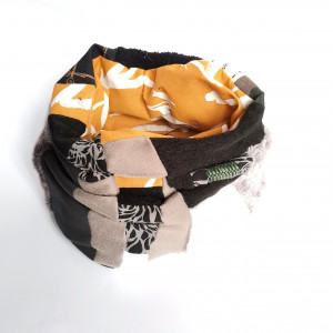 Komin patchworkowy  kolorowy folkowy