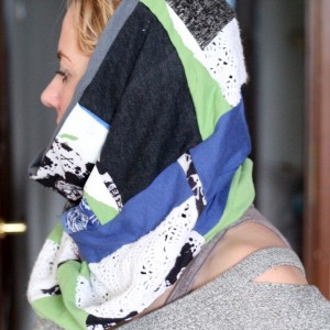 kolorowy damski patchworkowy komin