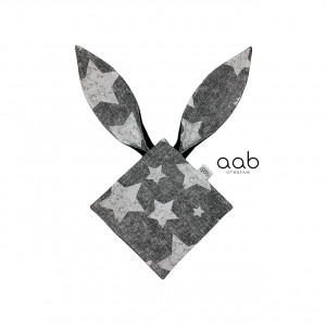 Szmatka sensoryczna z uszkami Białe gwiazdki (424258)