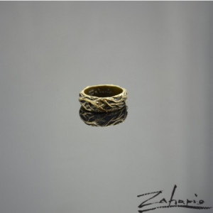 Pierścień Korzenie Brąz Zahario
