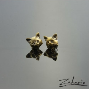 Kolczyki Kotki Brąz Zahario