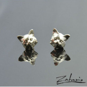 Kolczyki Kotki Srebro Zahario