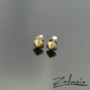 Kolczyki Ćwieki Okrągłe Brąz Zahario