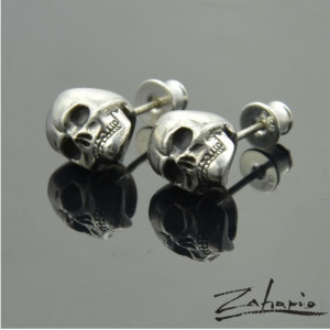 Kolczyki Czaszki Srebro Zahario