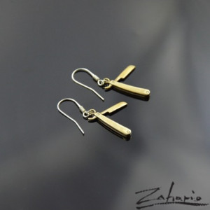 Kolczyki Brzytwa Brąz Zahario