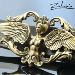 Pasek Klamra Anioł Brąz Zahario