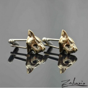 Spinki Wilki Brąz Zahario