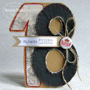 Kartka na osiemnastkę, urodzinowa kartka męska