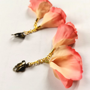 Klipsy kwiatowe lekkie pastel