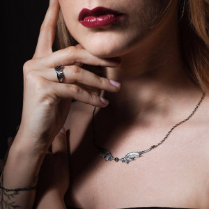 Duży naszyjnik smoczy z cytrynem