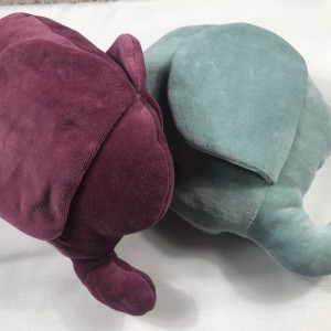 Welurowe słoniki przytulanki