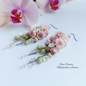 Kolczyki na dwóch łańcuszkach