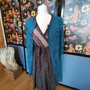 Turkusowa tunika vintage