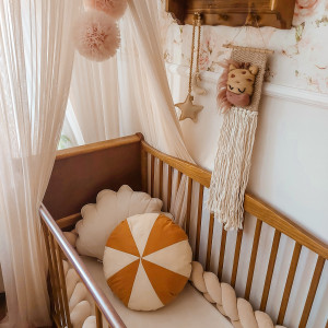 Makatka z żyrafą, makrama dziecięca, zawieszka