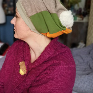 Czapka patchworkowa wiosenna