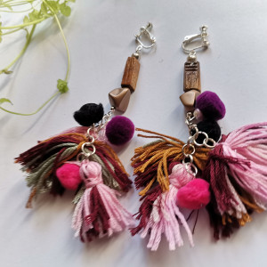 Klipsy długie z chwostami