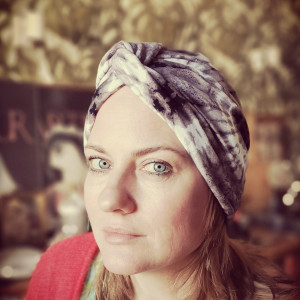 Turban wiosenny kolorowy etno