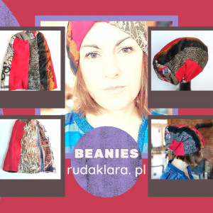 Czapka patchworkowa wiosenna