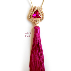 NASZYJNIK SUTASZ amarant