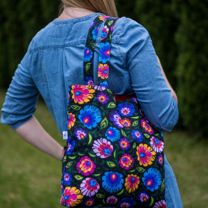 Torba na zakupy, torba shopperka, torba szoperka, eko siatka na zakupy folkowa łowicz, torba łowicka ludowa