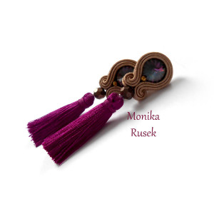 KOLCZYKI SUTASZ CHWOST BISKUPIE SWAROVSKI