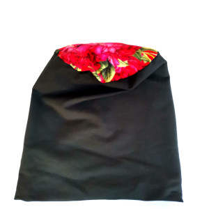 Czapka smerfetka codzienna góra kwiatowa