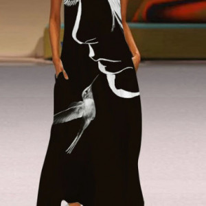 czarna sukienka oversize  – sukienka rozmiar L/XL