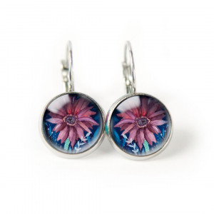 Violet flower kolczyki