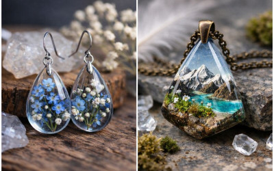 Biżuteria z żywicy epoksydowej – dlaczego kolczyki i wisiorki handmade są tak wyjątkowe?