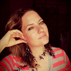 Kolczyki czarne wiszace