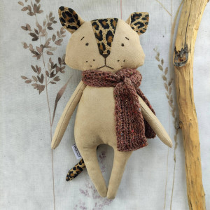 Przytulanka Panterka, Kot zamszowy handmade