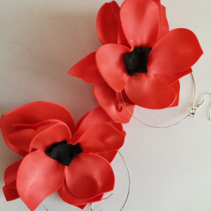 Kolczyki maki duze i lekkie