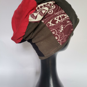 Czapka patchworkowa krotka