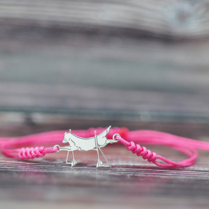 Agility, bransoletka z psem - srebro próby 925