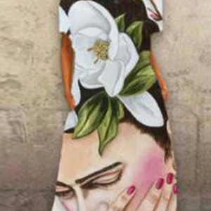 sukienka z frida kahlo L