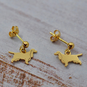 Spaniel, Spanielek - kolczyki srebrne 925