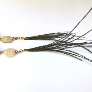 Klipsy skarabeusz pióra