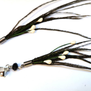 Klipsy pączki  pióra