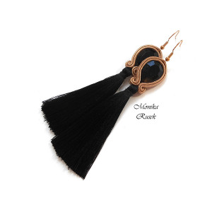 KOLCZYKI SUTASZ CHWOST kawa z mlekiem