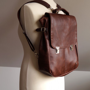 LILITH CHIMERA Plecak/Torba Skóra Naturalna Kasztanowa