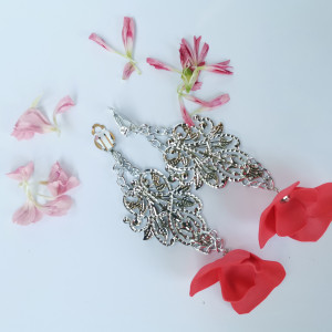 Klipsy filigran kwiaty