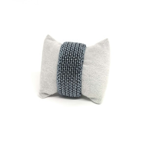 Bransoletka na bazie z koralików - grafitowa