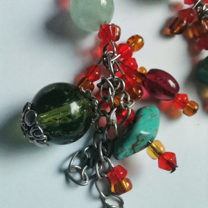 Klipsy koraliki kamienie