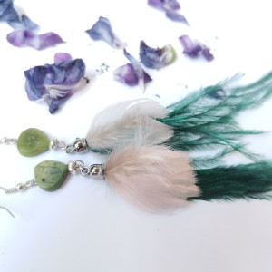 Kolczyki duże  piora