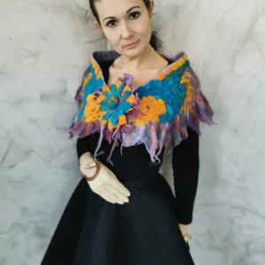 Wełniany ozdobny kolnierz